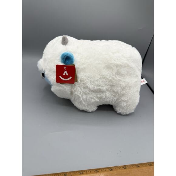 Aurora Palm Pals Yeti Plush Stuffed Animal White Blue 8” Cute Fluffy Toy NWT - Picture 4 of 7